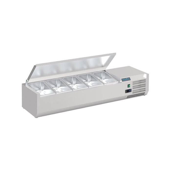 Polar G-series Countertop Prep Fridge With Lid 5x 1/4gn - Countertop Prep Fridges (fa854-a)