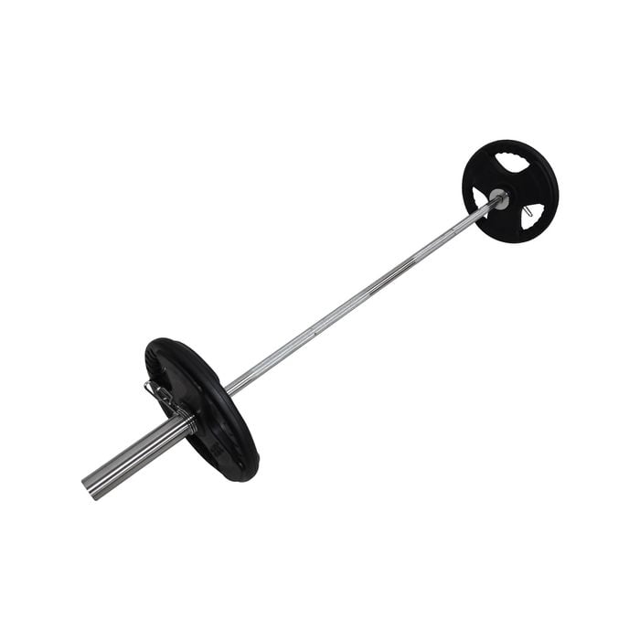 42kg - 180cm Olympic Barbell + Rubber Coated Weight Plate - 15kg x 2