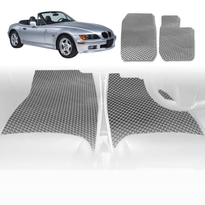 6D Diamond Car Boot Mat for BMW Z3 E36/7, E36/81997-2002-Convertible-Cargo Mat-Grey-Outback GT