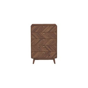 Nolan Chest of 5 Drawers - Walnut