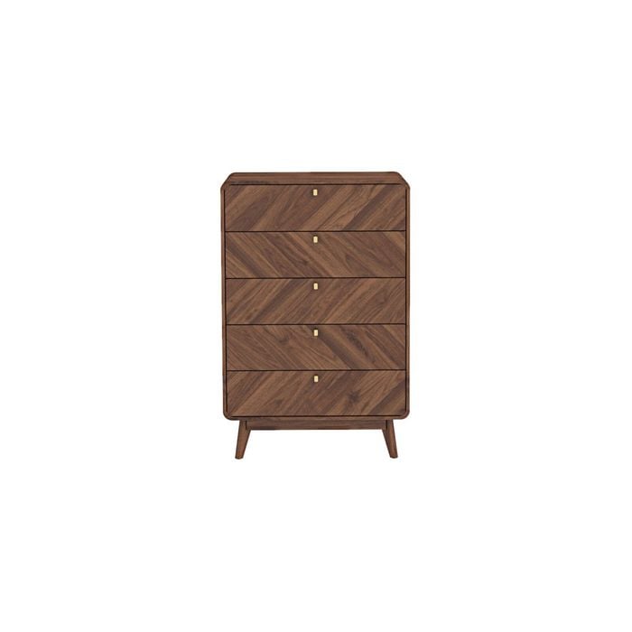 Nolan Chest of 5 Drawers - Walnut