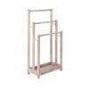 Costway Wooden Towel Rack 3-tier Towel Holder W/bottom Storage Shelf White