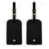 2PK Tosca PU Luggage Bag Suitcase Name/Address Tag - Black