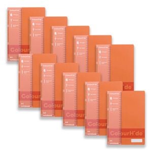 10x Colourhide Pp Writing Notebook W/ Ruler A4 Office/school Stationery 120-page