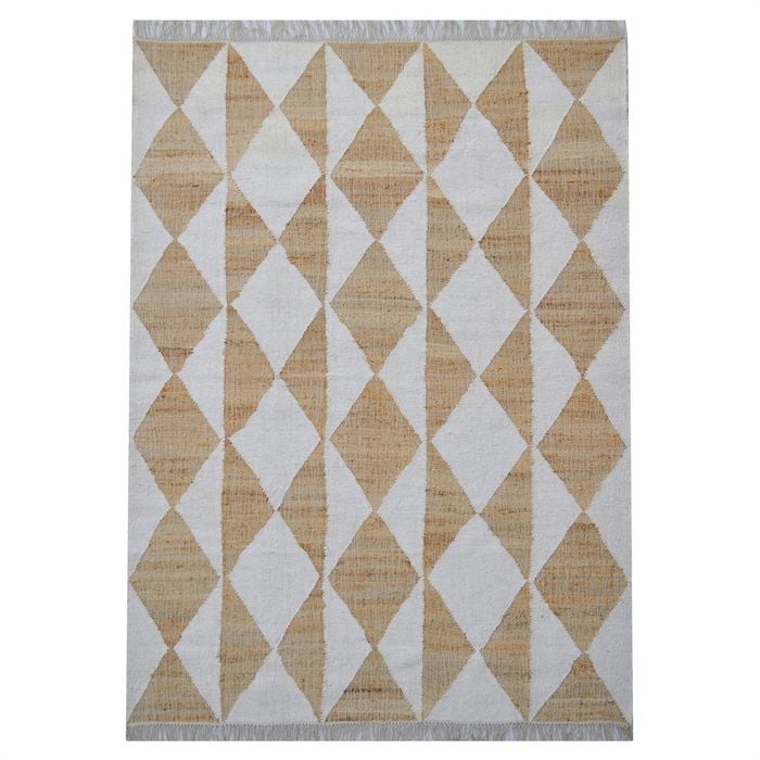 Natural Handwoven Jute Rug-Toulon 1132-Natural/Ivory-160x230cm