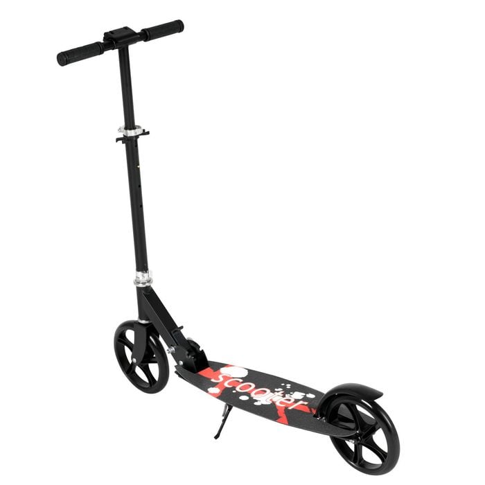 Ufurniture Folding Kick Push Scooter Adjustable Height Red