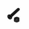 Pinnacle M5 x 50mm Black Ruspert® Round Head Bolts And Nuts - 6 Pack
