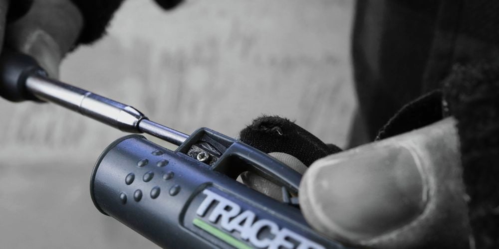 Using
  the in built led sharpener on the Tracer Deep Pencil Marker Holster