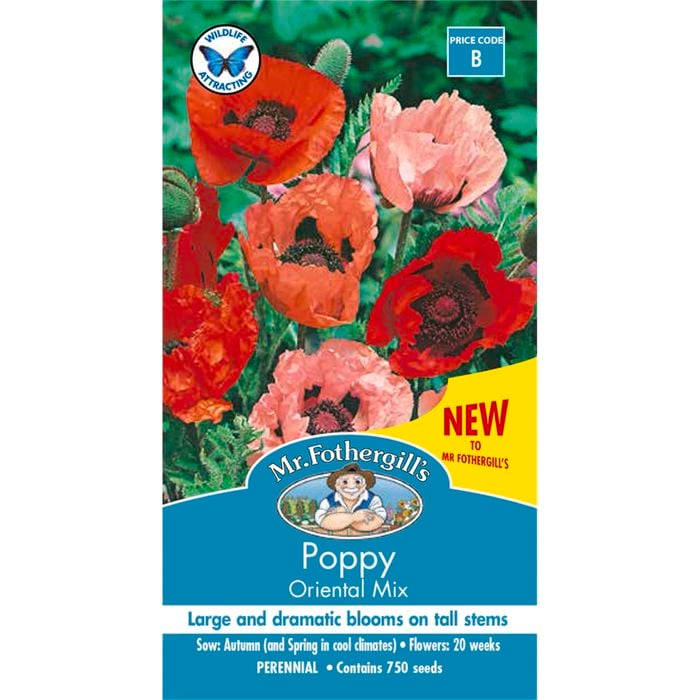 Mr Fothergill's Poppy Oriental Mixed Seeds
