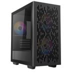 DeepCool MATREXX 40 FS Micro-ATX Case, 3xTri-Color LED Fans, Tempered Glass Panel, Mesh Top and Front Panel, Better Airflow for