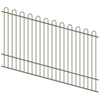 ProtectorAl 1201-2400W x 1500H Pale Eucalypt Top Pool Fence Panel Raked Up to 15º