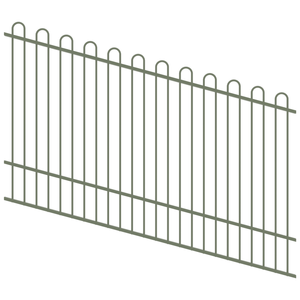 ProtectorAl 1201-2400W x 1500H Pale Eucalypt Top Pool Fence Panel Raked Up to 15º