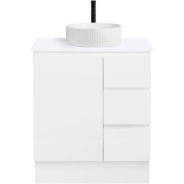 CIBO 750mm White Nordic Full Height Bathroom Vanity With White Gloss ...