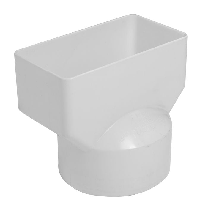Icon Plastics 100 x 50 - 80mm White Downpipe Adaptor