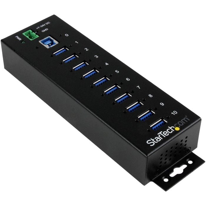 Startech.com Usb Hub - Usb 3.0 Type A - External - Black - Taa Compliant - 10 Total Usb Port(s) - 10 Usb 3.0 Port(s) - Pc