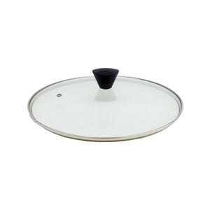 KOMAN 28cm Stainless Steel Glass Lid with Bakelite Handle