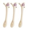 3x Urban 12cm Bird Ceramic Hanging Spoon For Mug - White/Mauve
