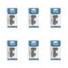 6x 6pc Malli Sewing Metal Compact Sewing Bobbins Thread Storage Spools 2cm Grey