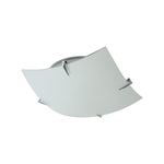 Verve 30cm White and Chrome Square Maddison Oyster Light