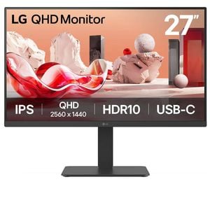 Lg 27ba65qb-b 27in Qhd 2560x1440 Ips Monitor Hdmi Dp Usb-c Rj45 Has Pivot Kvm Spk Vesa 3 Years Warranty
