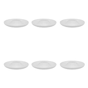 6PK Ecology Fine Bone China Canvas Egg Plate 15cm - White