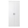 European Cabinetry White VJ Panel Oval Black Handles Stockholm Storage Cupboard