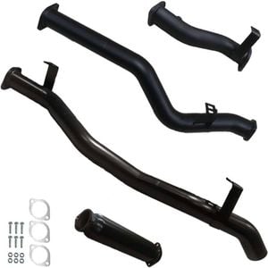 Ignite Exhausts Dpf Back For Toyota Landcruiser 79 Series V8 S/cab 3" With Hotdog Black Aluminised Steel