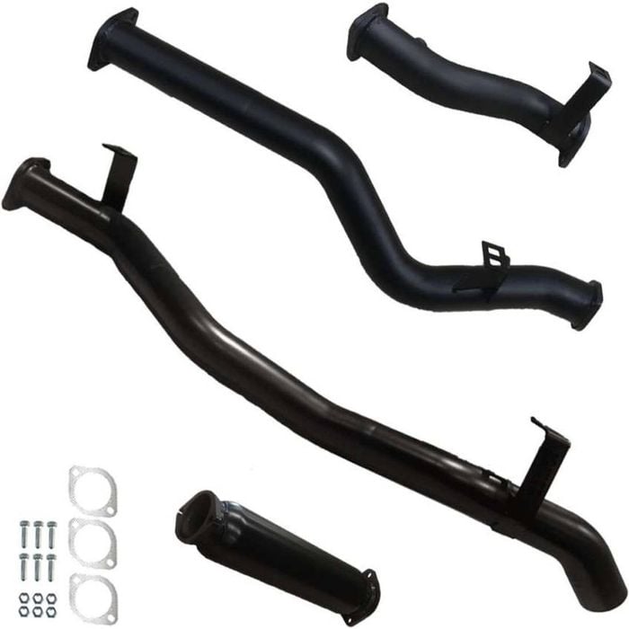 Ignite Exhausts Dpf Back For Toyota Landcruiser 79 Series V8 S/cab 3" With Hotdog Black Aluminised Steel