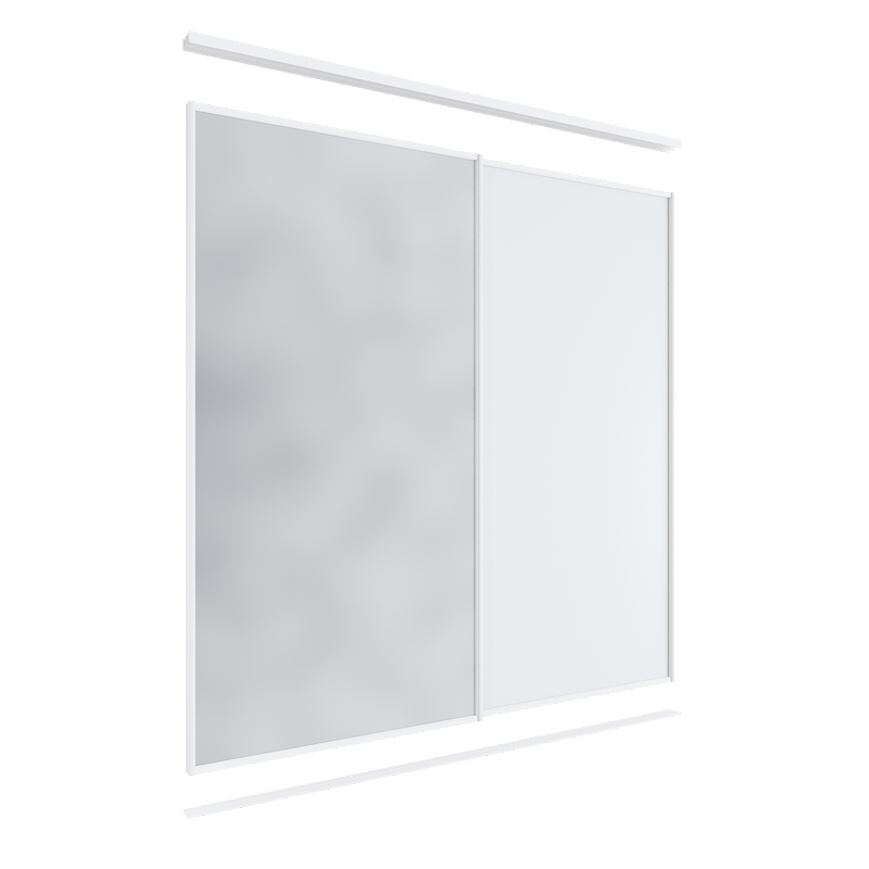 2400 x 1801-2400mm 1 Mirror 1 Melamine 2 Door Combo Package