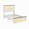 Artiss King Single Bed Frame with Storage Headboard, LED & Charging, White
