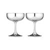 Tempa Aurora Set of 2 Coupe Glasses Silver