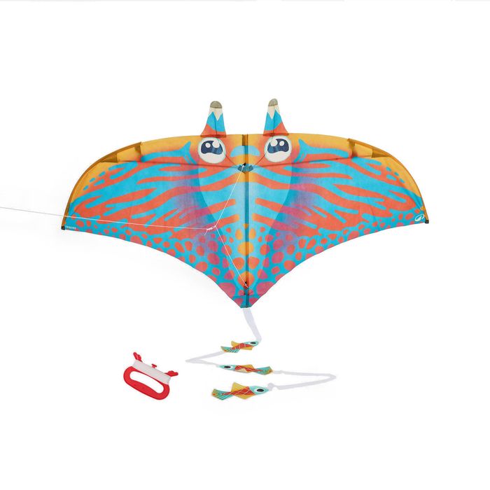Decathlon - Kids’ Static Kite, Mfk150 Orange Stingray - One Size