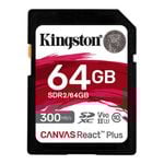 Kingston 64GB SDXC React Plus UHS-II Memory Card [SDR2/64GB]