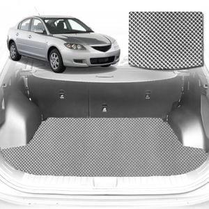 6D Diamond Car Boot Mat for Mazda 3 2004-2009-Cargo Mat-Grey-Outback GT