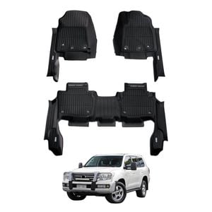 AUSGO 7D Injection Floor Mats for Toyota Land Cruiser 200 Series LC200 Altitude / VX / Sahara 2007-2012 All-Weather Floor Liners