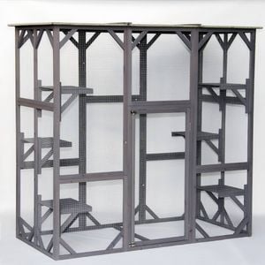 Yes4pets Xxl Pet Cat Bird Shelter Condo With Escape Door Wooden Kitten Cage House