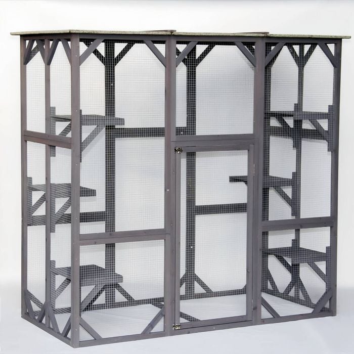 Yes4pets Xxl Pet Cat Bird Shelter Condo With Escape Door Wooden Kitten Cage House