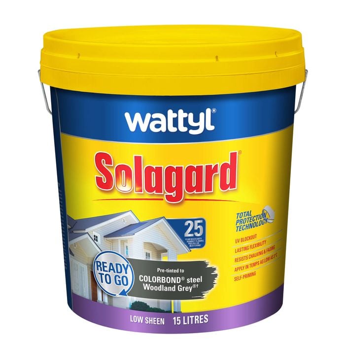 Wattyl Solagard 15L Pre-tinted Woodland Grey Low Sheen Exterior Paint