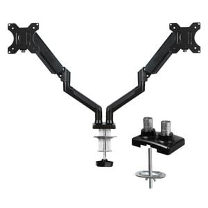 Traderight Adjustable Dual Monitor Arm Gas Spring Black