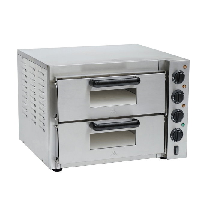 Bakermax Compact Countertop Double Deck Electric Pizza Oven - Ep-2t