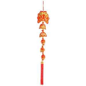 Chinese New Year Hanging Decoration 95cm Red Fish Money Tassel Ornament - China