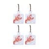 4pk Lvd Lobstert Square Ceramic/cork Trivet Home Kitchen Decor 20.5x15cm