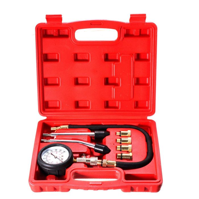 PriceDumb Petrol Engine Compression Tester Kit Set Gauge Car Motorcycle Automotive Tool