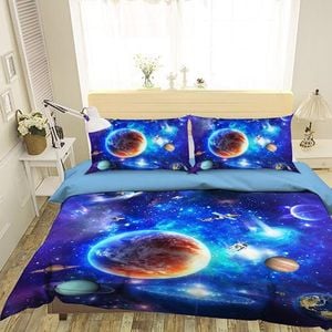 3D Space Planet 213 Bedding Set Pillowcases Quilt Duvet Cover Set Queen King