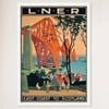 Galrie Captivating Forth Bridge Vintage Travel Poster of Scotland's East Coast Art Print, White Frame, A3 30x 42cm (12 x 16inch)