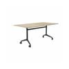 Olg Modulus Flip Table Full Black Frame New Oak Smooth Top L1800mm X W900mm