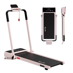 Everfit 3 in 1 Walking Pad Treadmill 20% Auto Incline Under Desk Foldable for Home 40cm Belt Pink
