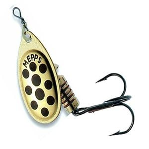 Mepps Lures Aglia Decorees Gold Black Dots - Size 2| 4.5g