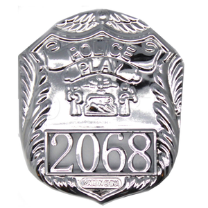 POLICE BADGE Costume Accessory Plastic Silver Fancy Dress Party Officer Cop