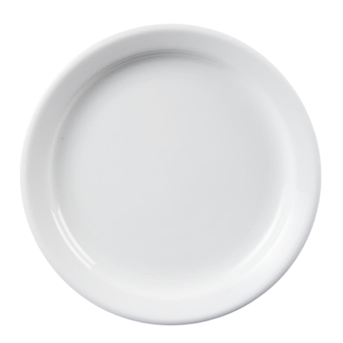 Olympia Plates Whiteware Narrow Rimmed 12 Pack 180mm Commercial Kitchen Crockery Tableware
